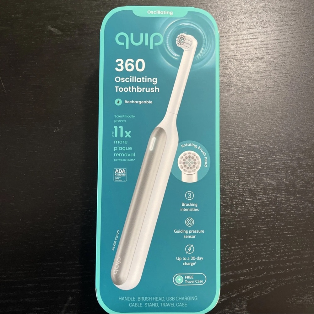 Quip 360 Oscillating Toothbrush - Silver